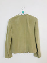 Load image into Gallery viewer, Cerruti 1881 Women’s 100% Silk Collarless Blazer | FR40 UK10-12 | Brown