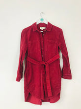 Load image into Gallery viewer, People Tree Women’s Corduroy Shirt Dress | UK10 | Red