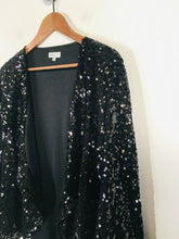 Load image into Gallery viewer, Roger + Roger Women's Sequin Blazer Jacket | UK20 | Black