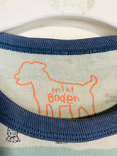 Load image into Gallery viewer, Boden Kid's Striped Dinosaur Print T-Shirt | 4-6 Years | Blue