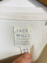 Load image into Gallery viewer, Jack Wills Women's Lace Trim T-Shirt | UK8 | White