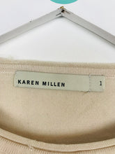 Load image into Gallery viewer, Karen Millen Womens Fitted Knit Collared Jumper | UK8 | Beige