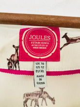 Load image into Gallery viewer, Joules Women's Deer Print Crepe Blouse | UK16 | White