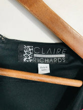 Load image into Gallery viewer, Claire Richards Women's Floral Embroidered Sheath Dress | L UK14 | Black