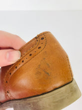 Load image into Gallery viewer, Bertie Women’s Leather Brogue Heart Flat Shoes | 40 UK7 | Brown