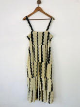 Load image into Gallery viewer, Zara Women's Chevron Print Knit Midi Dress | M UK10-12 | Beige