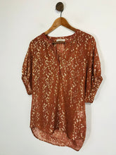 Load image into Gallery viewer, Rabens Saloner Women's Silk Metallic Blouse | XS UK6-8 | Pink