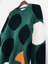 Load image into Gallery viewer, Chinti & Parker Women's Wool Polka Dot Jumper | M UK10-12 | Green
