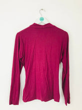 Load image into Gallery viewer, Pure Collection Women’s Draped Wrap Long Sleeve Top | UK14 | Burgundy Red