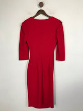 Load image into Gallery viewer, Diva Catwalk Women's Ribbed Ruched Bodycon Dress | M UK10-12 | Red