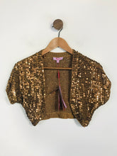 Load image into Gallery viewer, Monsoon Women's Sequin Bolero Cardigan NWT | M UK10-12 | Brown