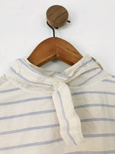 Load image into Gallery viewer, Zara Women's Striped High Neck Blouse | XL UK16 | White