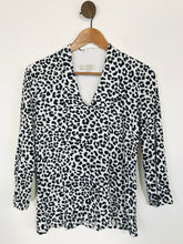 Load image into Gallery viewer, Hobbs Women's Leopard Print Jersey T-Shirt  | M UK10-12 | Black