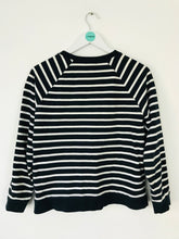 Load image into Gallery viewer, Whistles Women’s Striped C'est La Vie Sweatshirt Jumper | M UK10-12 | Navy