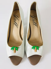 Load image into Gallery viewer, Yull Women's Palm Tree Open Toe Heels | UK5 | White