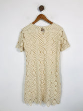Load image into Gallery viewer, Stradivarius Women's Boho Crochet Shift Dress | L UK14 | White