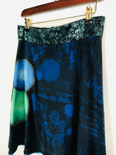 Load image into Gallery viewer, Desigual Women's Embroidered A-Line Skirt | M UK10-12 | Blue