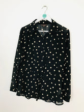Load image into Gallery viewer, Phase Eight Women’s Polka Dot Sheer Shirt | UK10 | Black