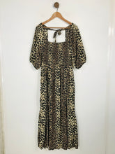 Load image into Gallery viewer, Lola May Women's Leopard Print Balloon Sleeve Midi Dress NWT | UK14 | Multicoloured