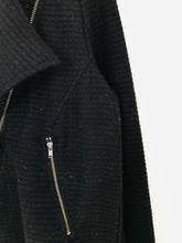 Load image into Gallery viewer, Whistles Women's Zip Up Jersey Biker Jacket | UK16 | Black