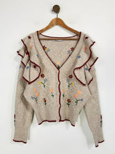Load image into Gallery viewer, Zara Women's Floral Ruffle Cardigan | L UK14 | Multicoloured