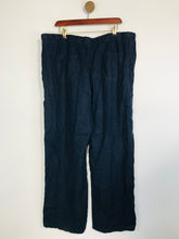 Load image into Gallery viewer, Marks and Spencer Women's Linen Wide Leg Casual Trousers | UK20 | Blue