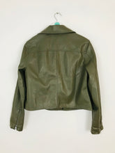 Load image into Gallery viewer, Red Herring Women’s Faux Leather Biker Jacket | UK14 | Green