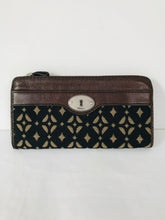 Load image into Gallery viewer, Fossil Women’s Clutch Zip Purse Wallet | Small | Brown