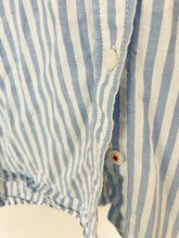 Load image into Gallery viewer, Tommy Hilfiger Women’s Button-Up Stripe Shirt | US4 UK8 | Blue