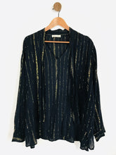 Load image into Gallery viewer, Indigo Collection Women's Striped Long Sleeve Blouse | UK20 | Blue