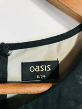 Load image into Gallery viewer, Oasis Women's Cotton Polka Dot A-Line Dress | UK8 | Black