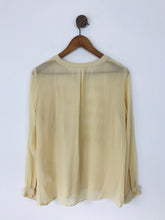 Load image into Gallery viewer, Malene Birger Women’s Silk Long Sleeve Blouse Shirt | 40 UK14 | Yellow