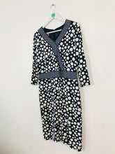 Load image into Gallery viewer, Basler Women’s Polka Dot Knee Length Shift Dress | UK14 | Navy White