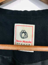 Load image into Gallery viewer, Beau Monde Women's Crop Blazer Jacket | UK12 | Blue