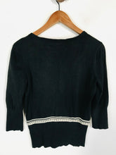 Load image into Gallery viewer, Coast Women's Striped Embroidered Cardigan | UK12 | Black