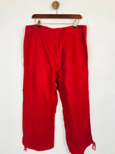 Load image into Gallery viewer, Hobbs Women's Linen Casual Trousers | UK12 | Red