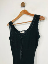 Load image into Gallery viewer, Pringle of Scotland Women's Knit Lace Tank Top | S UK8 | Black