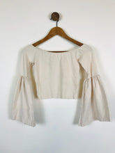 Load image into Gallery viewer, Truly Madly Deeply Women's Off The Shoulder Cropped T-Shirt | S UK8 | Beige