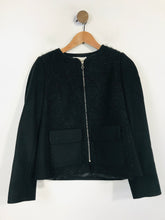 Load image into Gallery viewer, Jaeger Women's Wool Zip Bomber Jacket | UK10 | Black