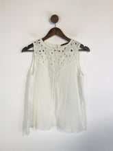 Load image into Gallery viewer, Zara Women's Lace Lightweight Tank Top | XS UK6-8 | White