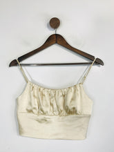 Load image into Gallery viewer, Zara Women's Crop Satin Tank Top | M UK10-12 | Beige
