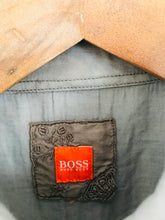 Load image into Gallery viewer, Boss Hugo Boss Women’s Ruched Button-Up Shirt | UK12 | Brown