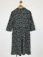 Load image into Gallery viewer, Seasalt Cornwall Women's Cotton Floral A-Line Dress | UK12 | Black