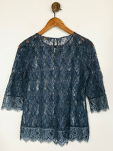 Load image into Gallery viewer, Nougat Women's Floral Lace Blouse | UK10 | Blue