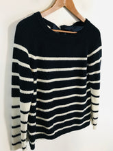 Load image into Gallery viewer, Hobbs Women's Merino Striped Jumper | S UK8 | Blue