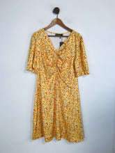 Load image into Gallery viewer, Allegra K Women's Floral Ruched Sheath Dress NWT | XL UK16 | Yellow