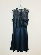 Load image into Gallery viewer, Reiss Women’s Knee Length Aline Embellished Dress | UK 10 | Navy