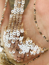 Load image into Gallery viewer, Jigsaw Women's Silk Sequin Embroidered Mini Dress | M UK10 | Brown