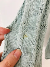 Load image into Gallery viewer, Boden Women’s Silk Knit Collared Cardigan Top | UK14 | Blue