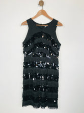 Load image into Gallery viewer, Phase Eight Women's Flapper Style Fringe Shift Dress | UK12 | Black